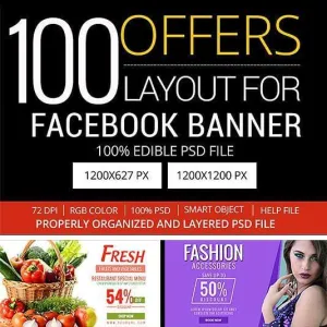 100 - Multipurpose Facebook Banners
