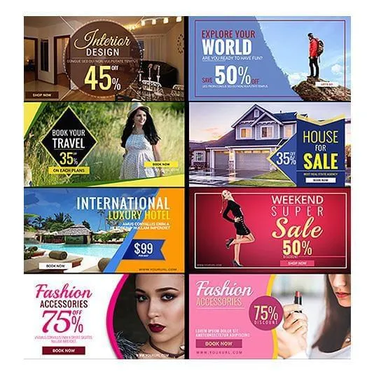 100 - Multipurpose Facebook Banners