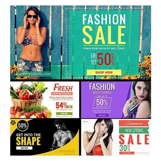 100 - Multipurpose Facebook Banners