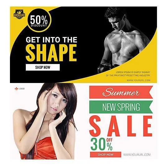 100 - Multipurpose Facebook Banners