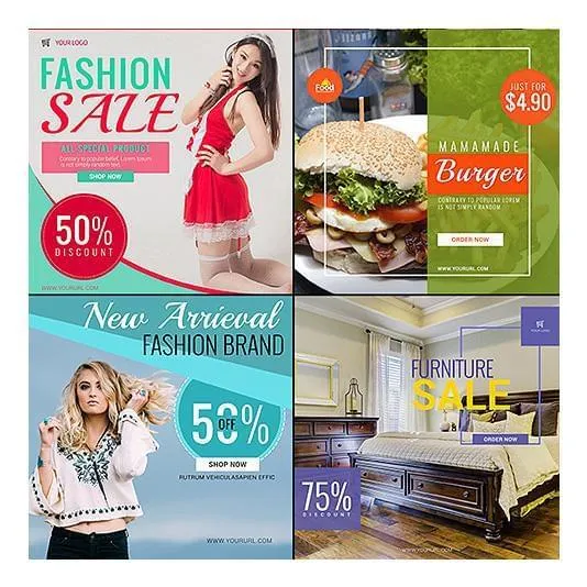 100 - Multipurpose Facebook Banners