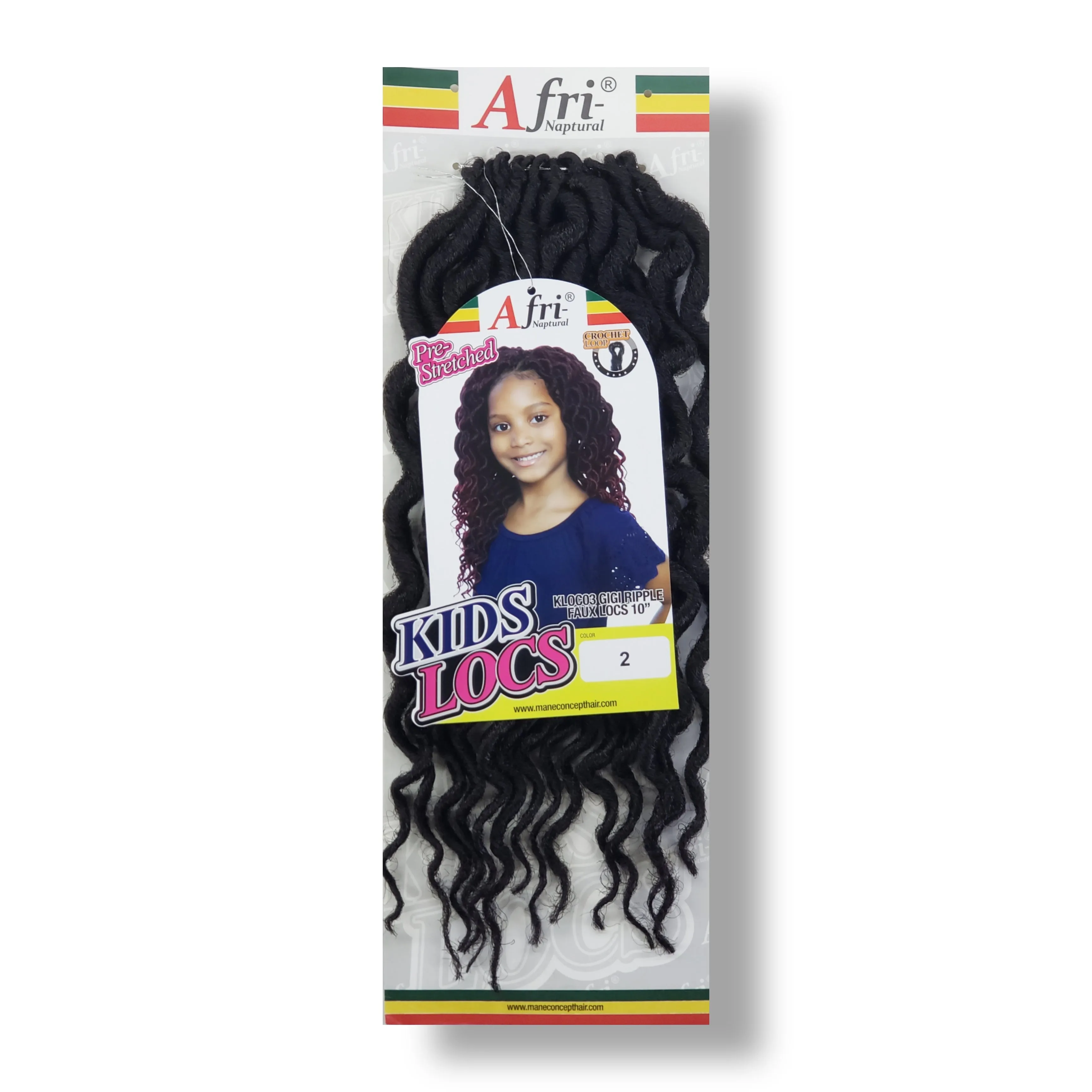 (10") Afri-Naptural Kids Locs - Gigi Ripple Faux Locs