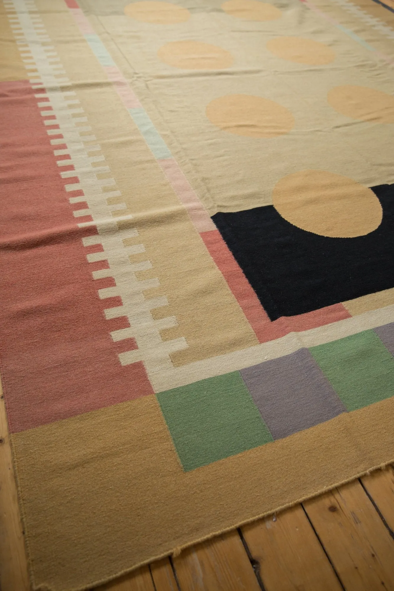 10x13.5 Vintage Contemporary Kilim Carpet