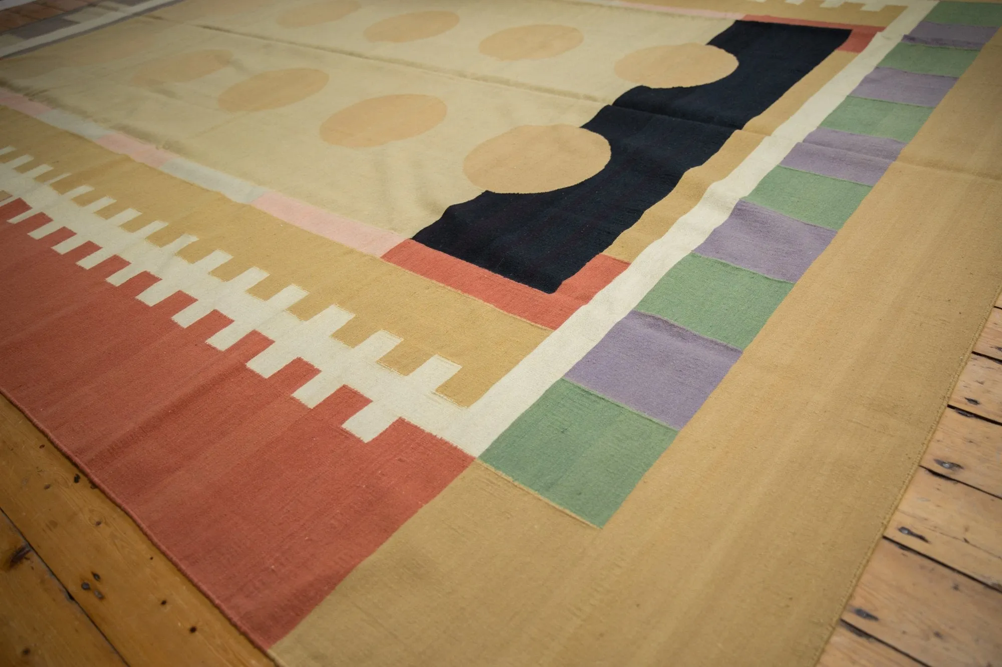 10x13.5 Vintage Contemporary Kilim Carpet