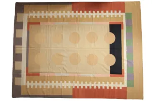 10x13.5 Vintage Contemporary Kilim Carpet