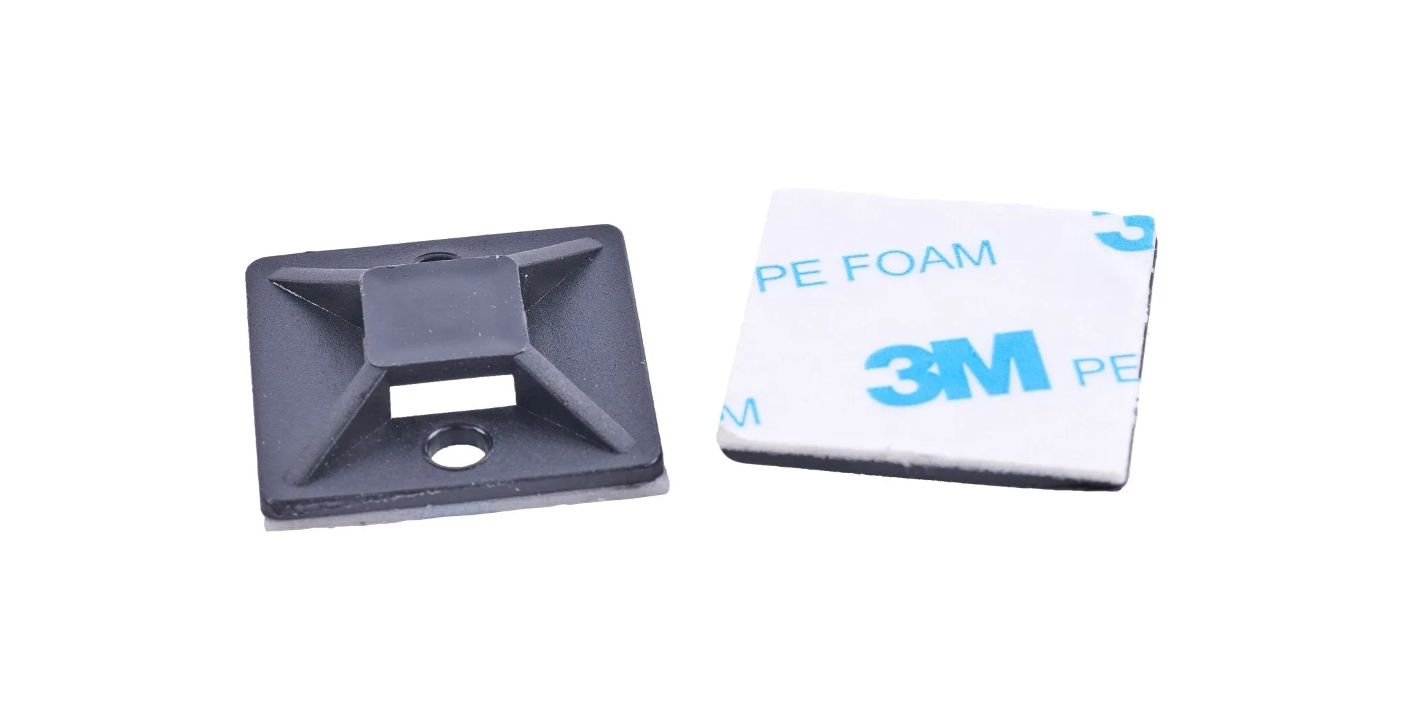 1.125" Sq Cable Tie Mounting Squares: Black - (100 Pack) MT1089