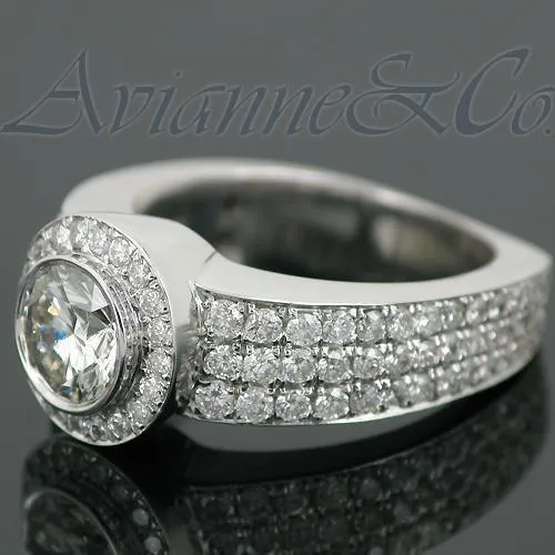 14K White Solid Gold Mens Diamond Ring 5.08 Ctw