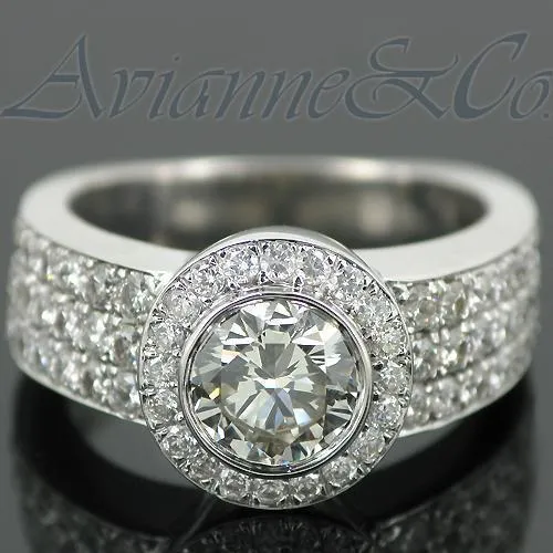 14K White Solid Gold Mens Diamond Ring 5.08 Ctw