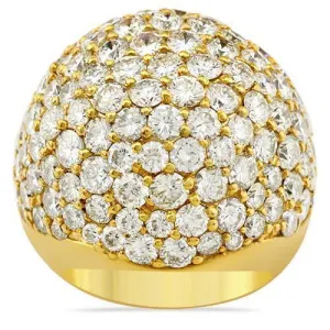 14k Yellow Gold Mens Diamond Ring 12.84 Ctw