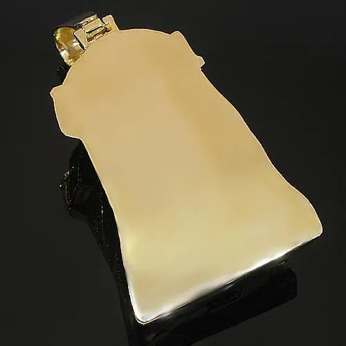 14K Yellow Solid Gold Mens Diamond Jesus Head Pendant with Red Diamonds 11.50 Ctw