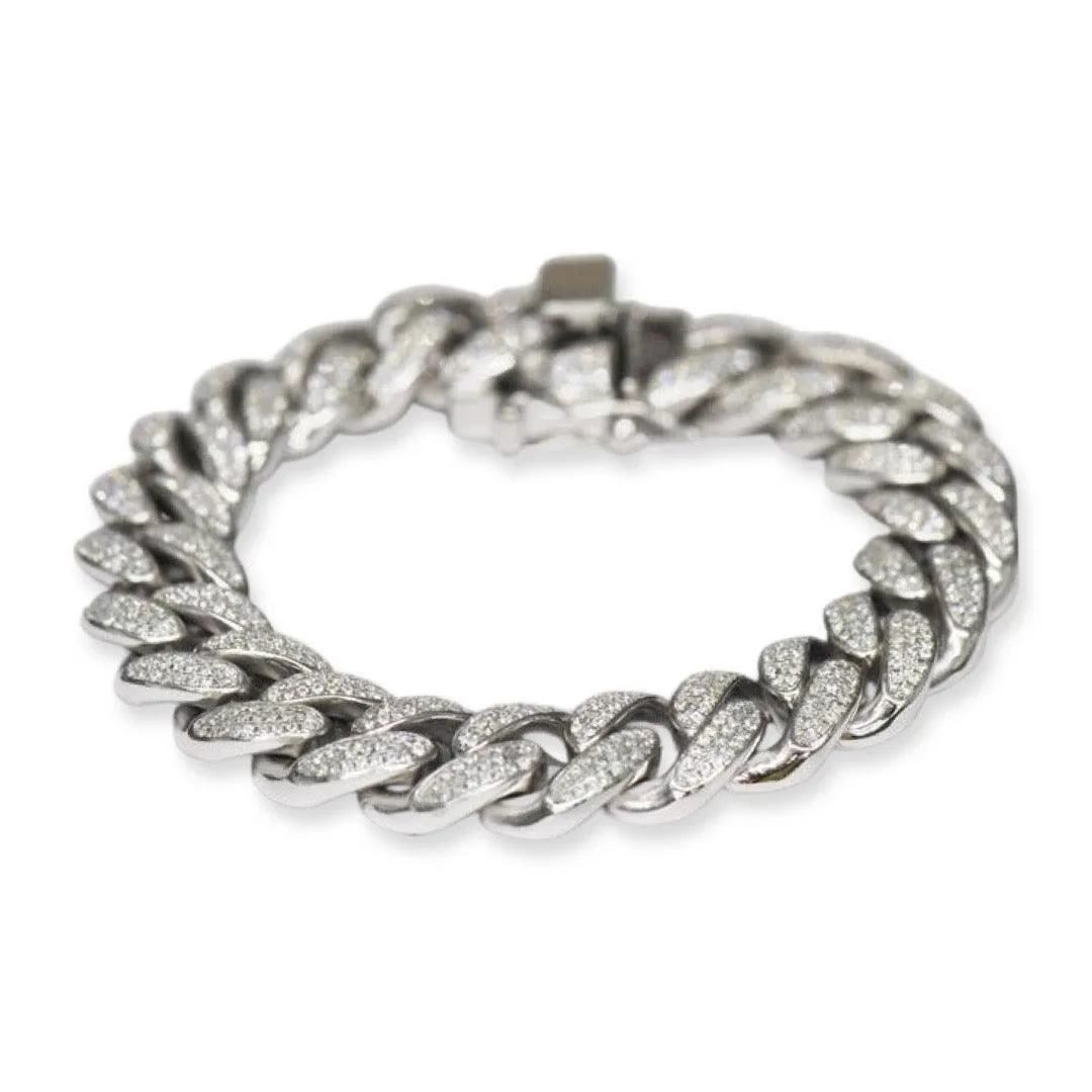 14MM CZ CUBAN LINK BRACELET 7.5 INCHES