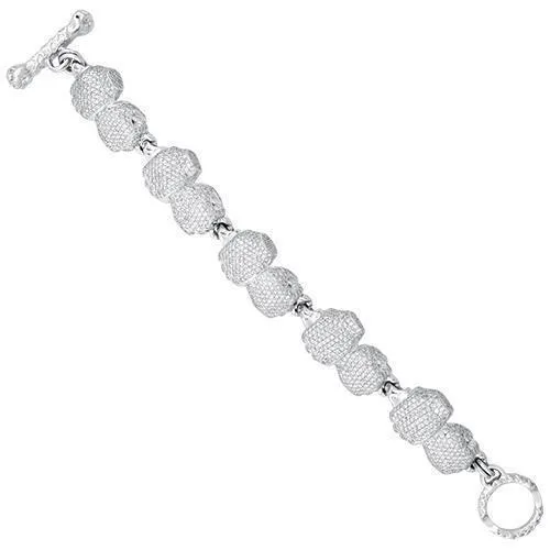 18K Yellow Solid Gold Mens Diamond Boxing Glove Bracelet 17.50 Ctw
