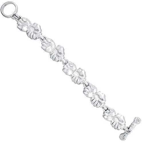 18K Yellow Solid Gold Mens Diamond Boxing Glove Bracelet 17.50 Ctw