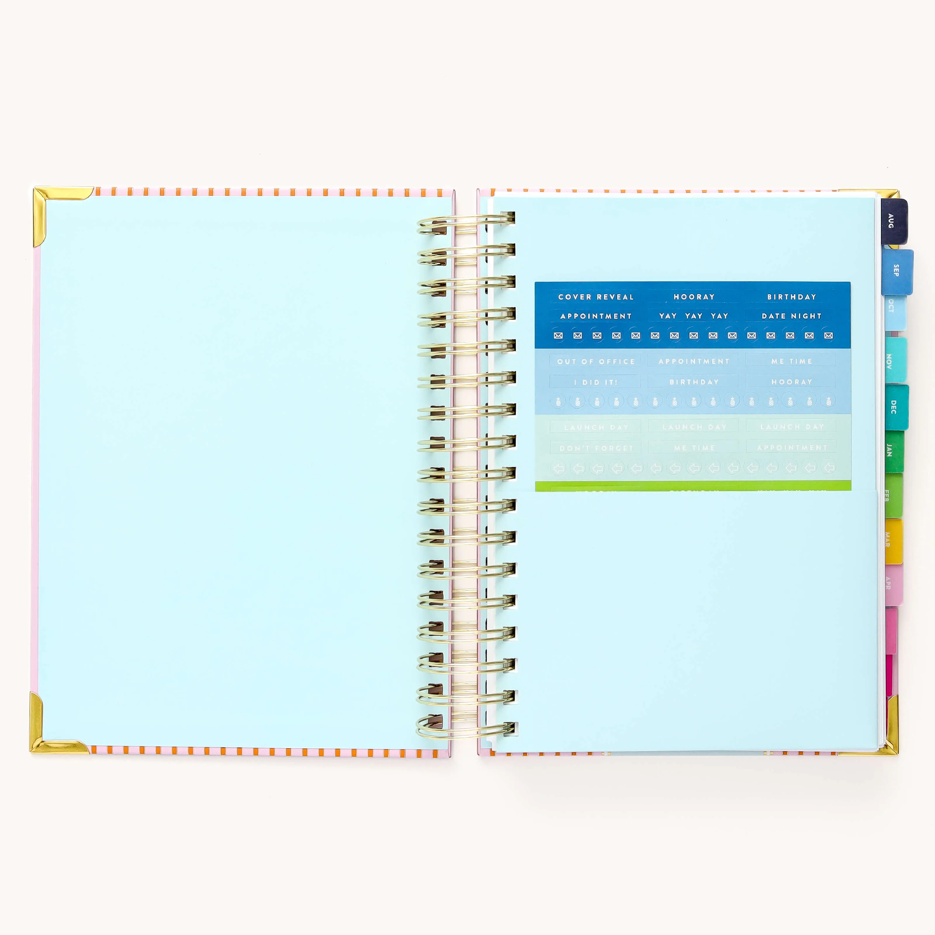 2024-2025 Daily Simplified Planner - Cabana Pinstripe
