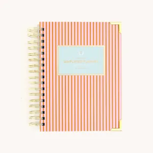 2024-2025 Daily Simplified Planner - Cabana Pinstripe