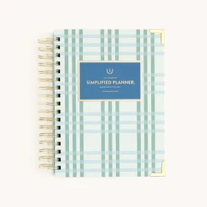2024-2025 Daily Simplified Planner - Pistachio Plaid