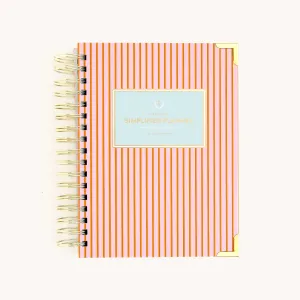 2025 Daily Simplified Planner - Cabana Pinstripe