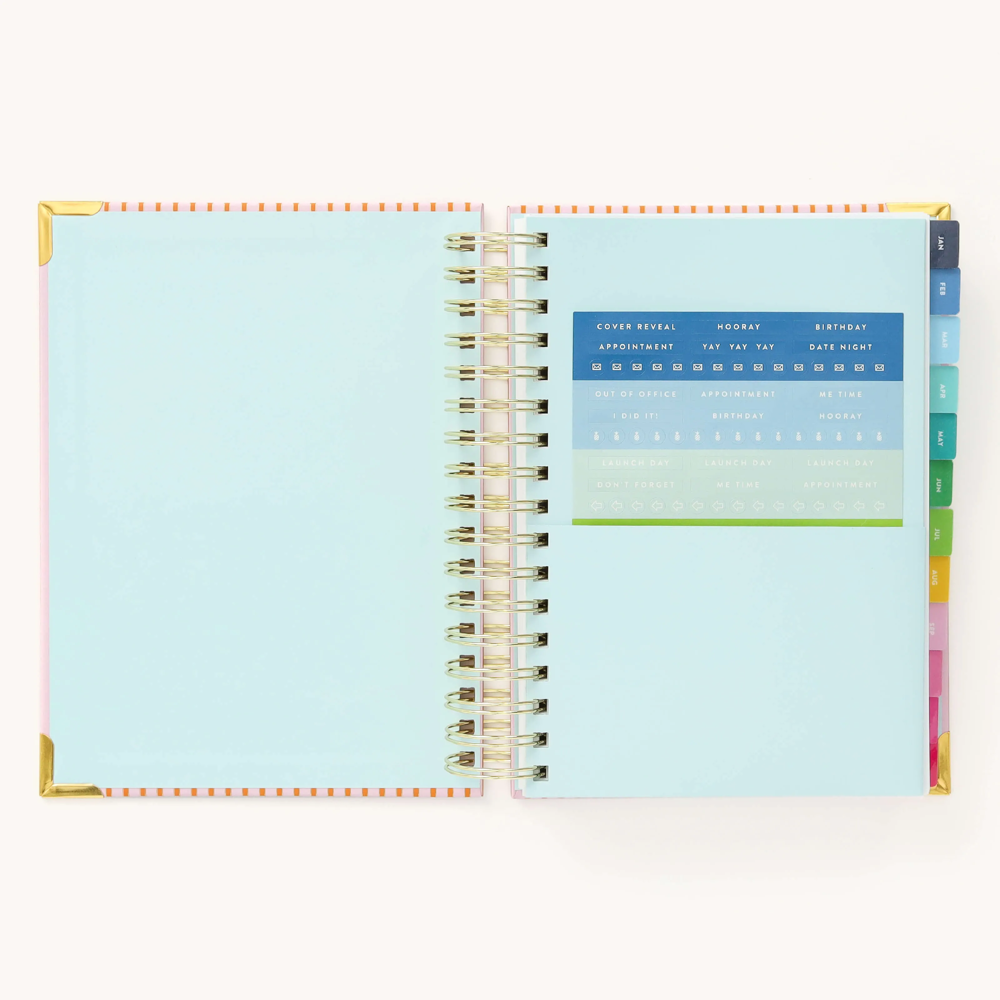 2025 Daily Simplified Planner - Cabana Pinstripe