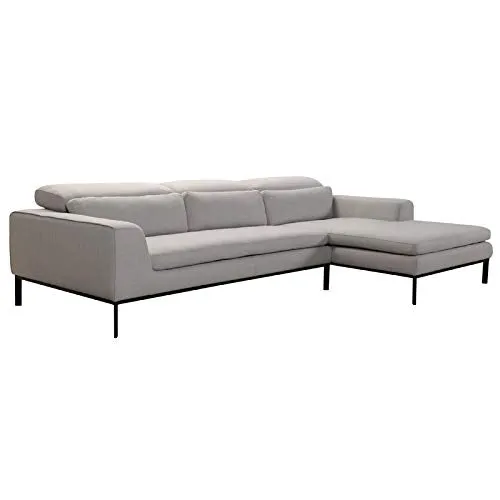 28" Fabric and Wood Sectional Sofa