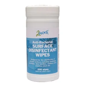 2Work Disinfectant Wipes Tub 200