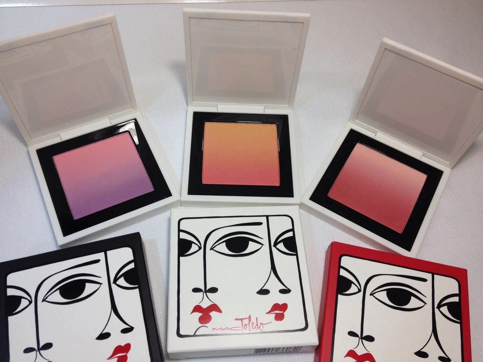 3 BNIB MAC Toledo Collection Blushs Ripe Peach Azalea Blossom Kindergarten Red