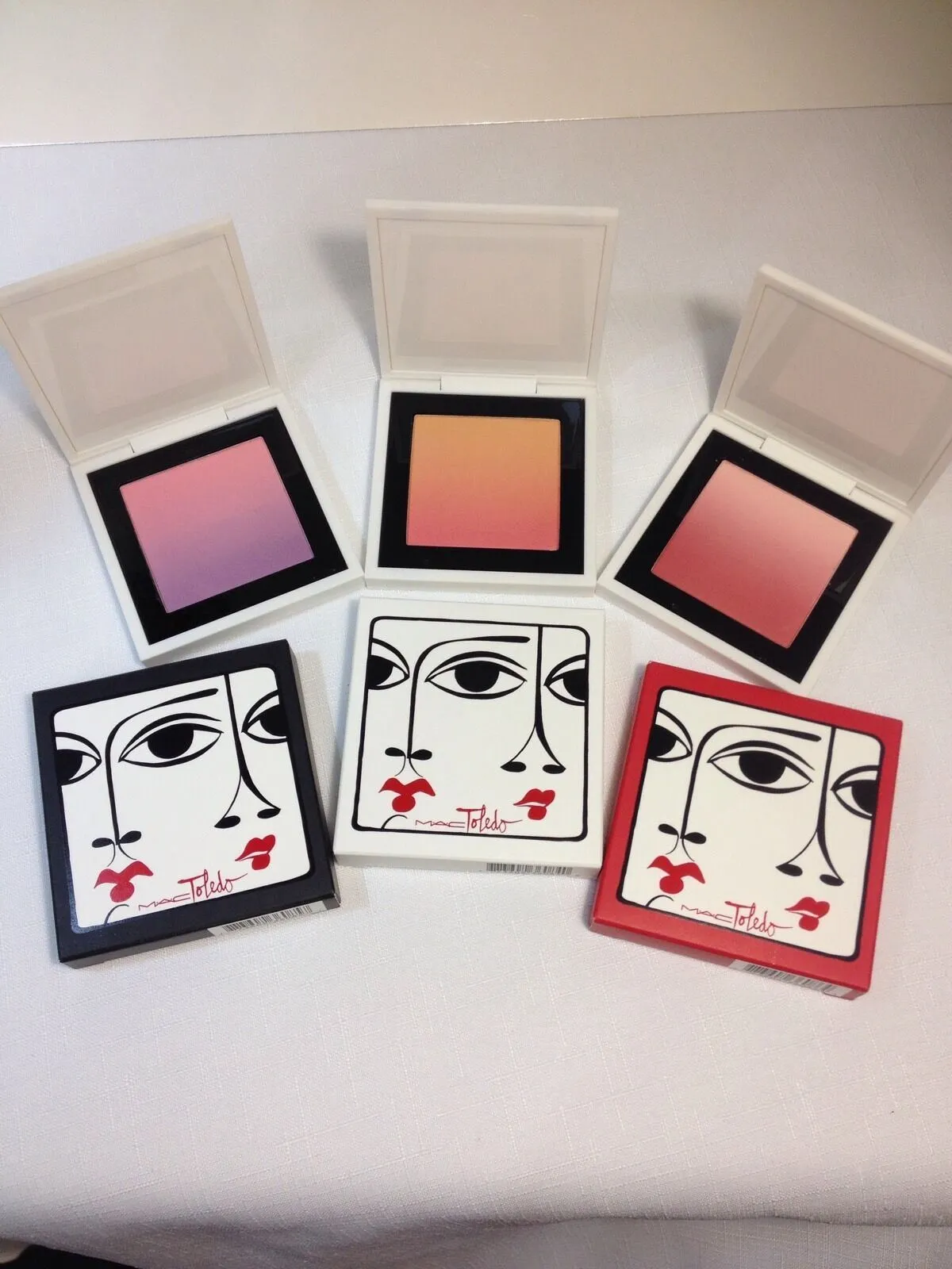3 BNIB MAC Toledo Collection Blushs Ripe Peach Azalea Blossom Kindergarten Red