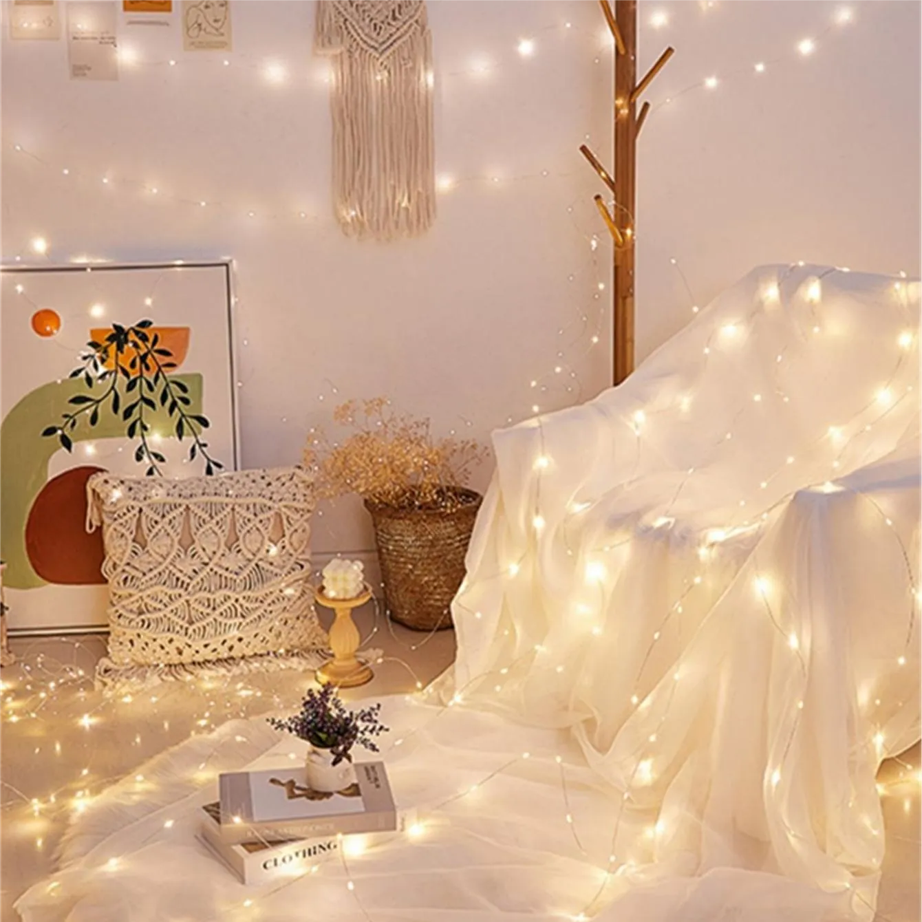3.28ft/9.84ft/16.4ft/32.8ft LED String Lights, Fairy Decor Lights