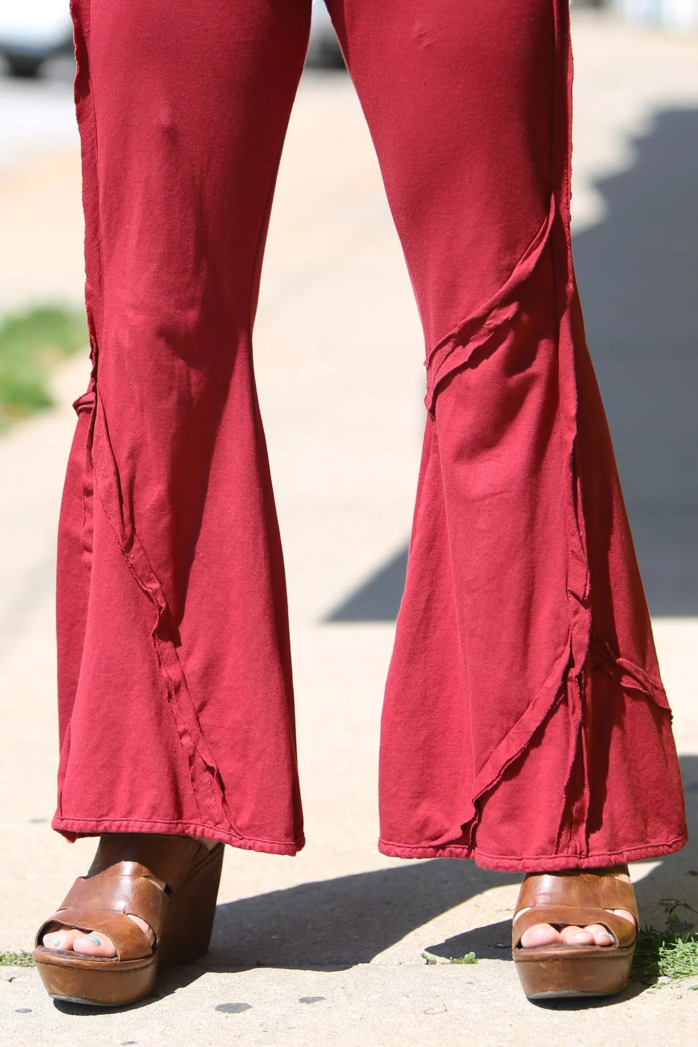 3295 Patchwork Pant-Elegant Red-Unprinted