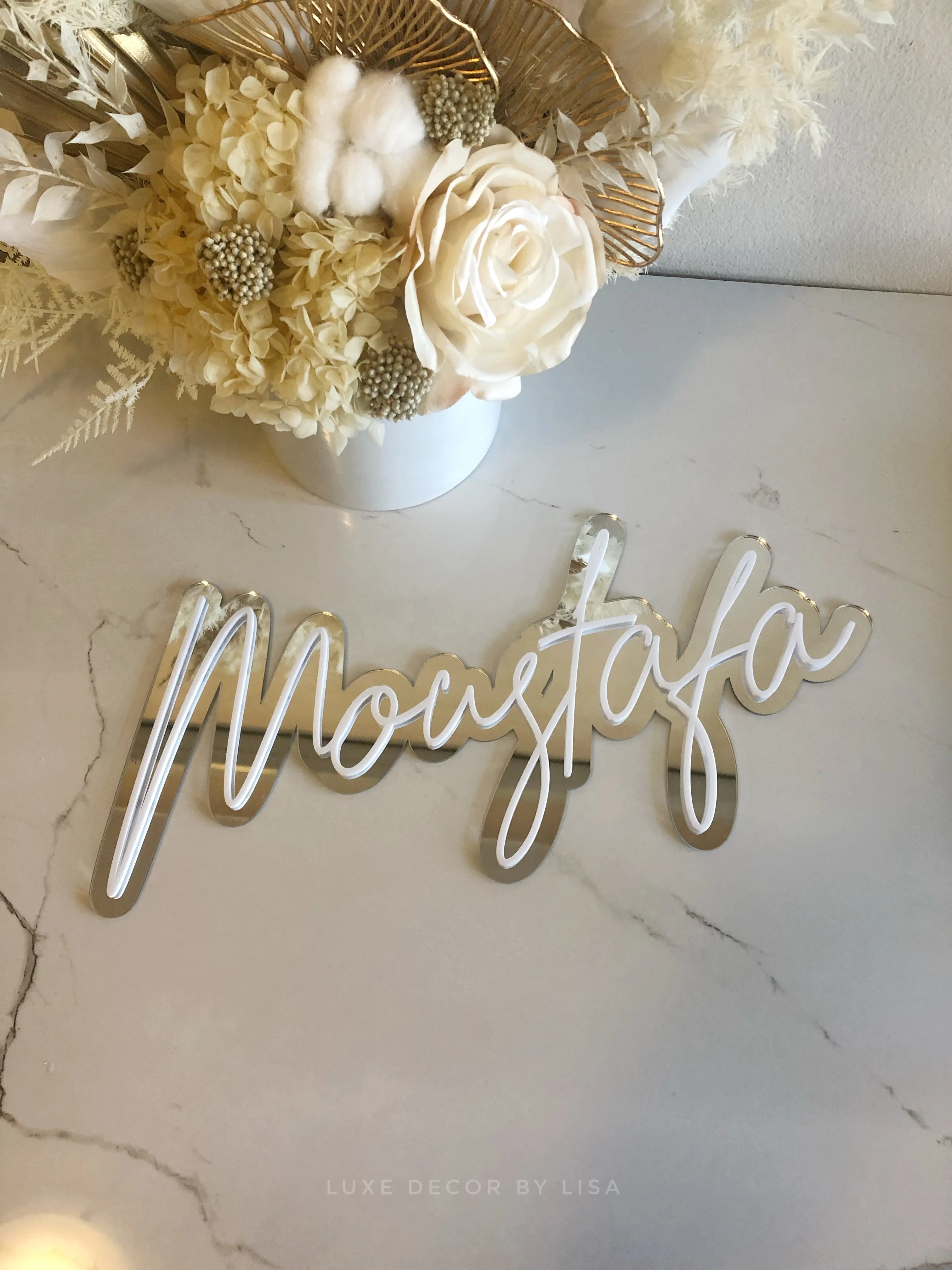3D Layered Acrylic Names   Words