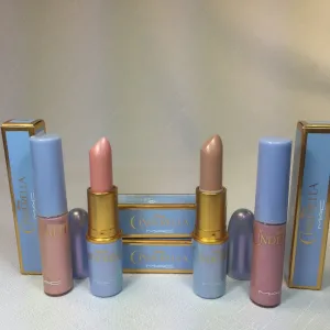 4 NEW MAC CINDERELLA 2 Lipstick &2 Lipglass Royal Ball Free Butterfly Glass Slip