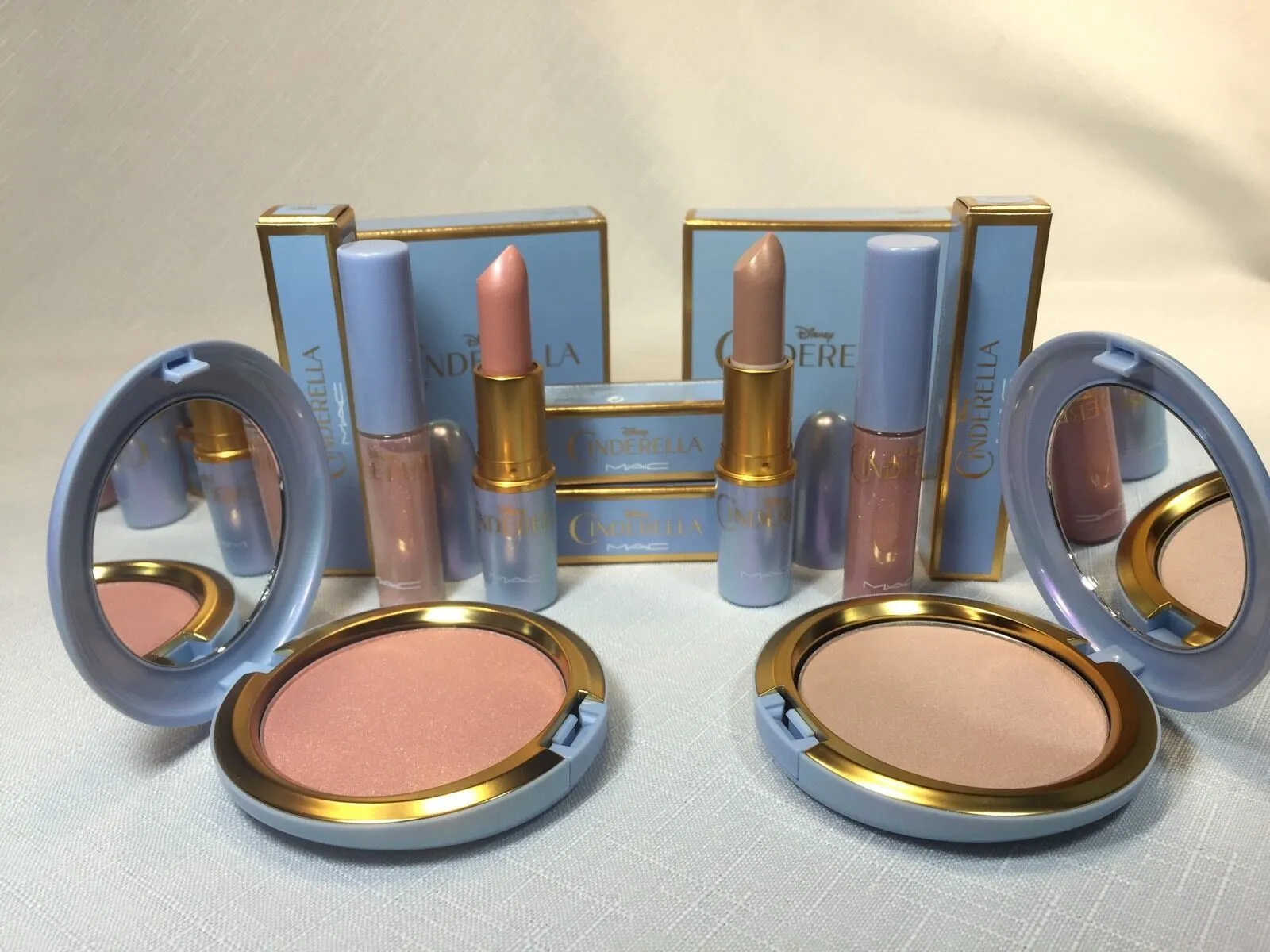 4 NEW MAC CINDERELLA 2 Lipstick &2 Lipglass Royal Ball Free Butterfly Glass Slip