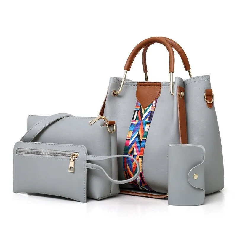 4Pcs high quality pu handbags