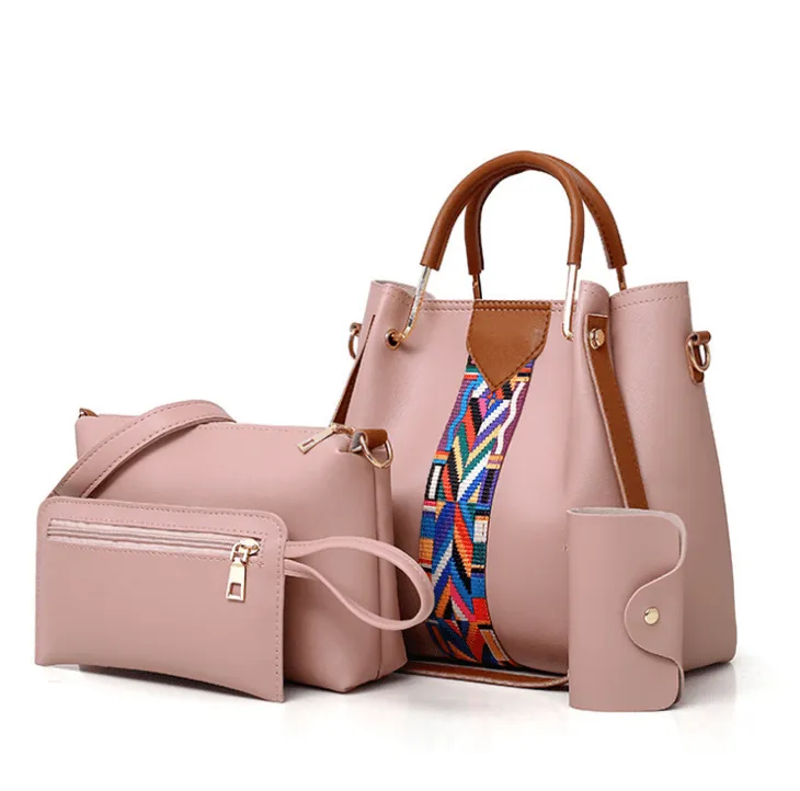 4Pcs high quality pu handbags