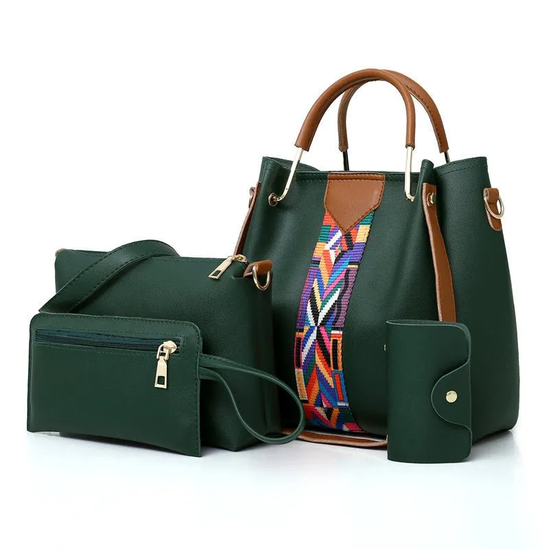 4Pcs high quality pu handbags