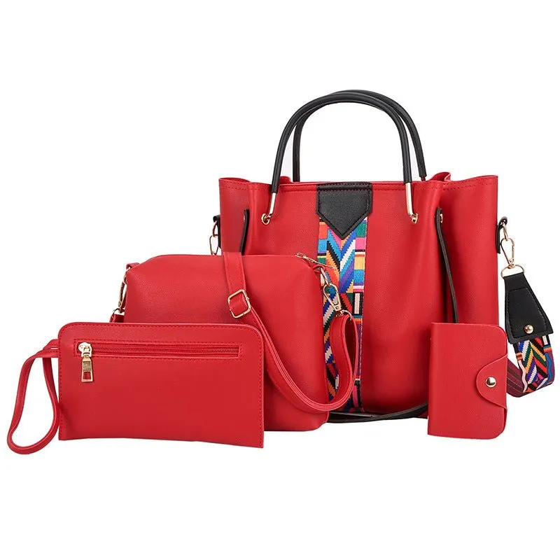4Pcs high quality pu handbags