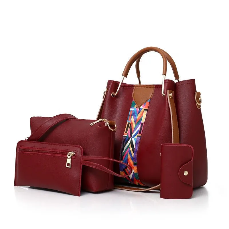 4Pcs high quality pu handbags