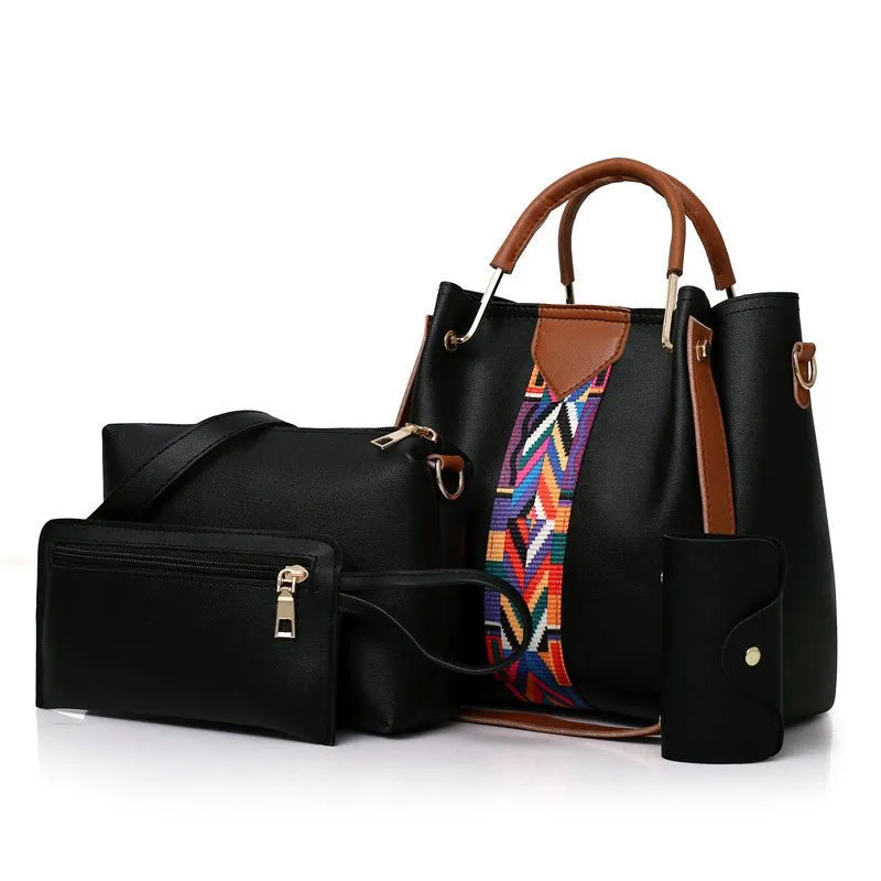 4Pcs high quality pu handbags