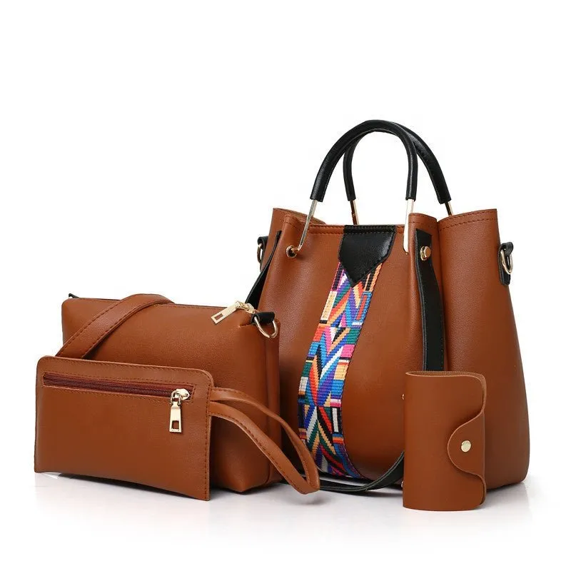 4Pcs high quality pu handbags