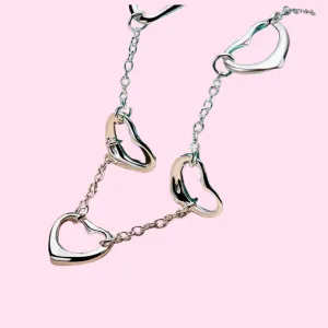 5 Hearts Hollow Necklace