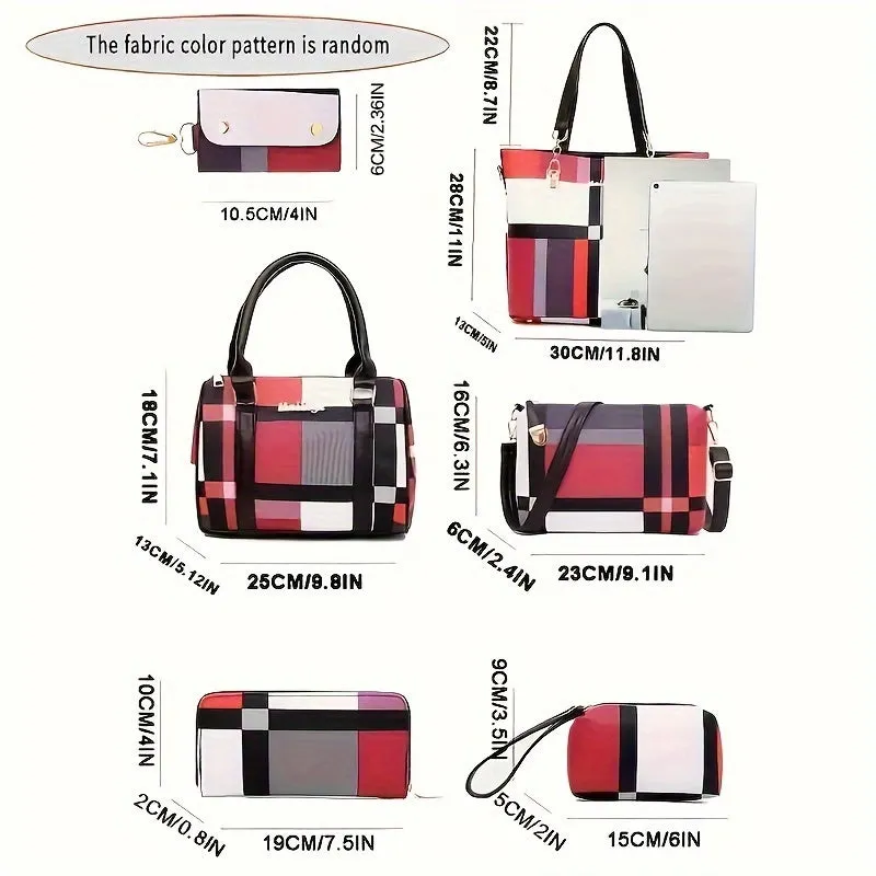 6-Pcs Elegant Handbags Set for Women