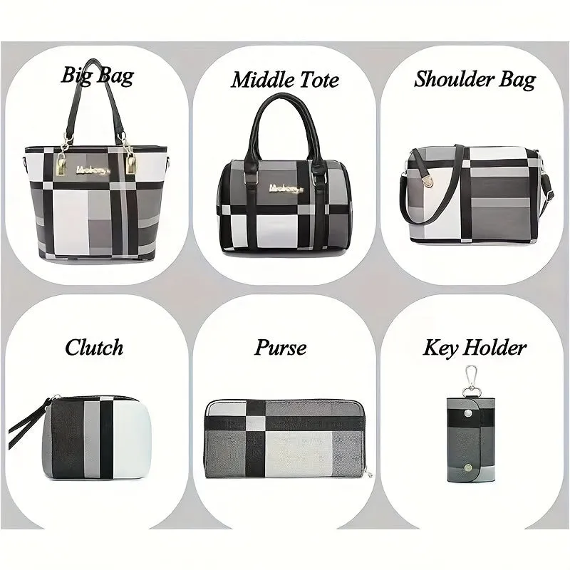 6-Pcs Elegant Handbags Set for Women
