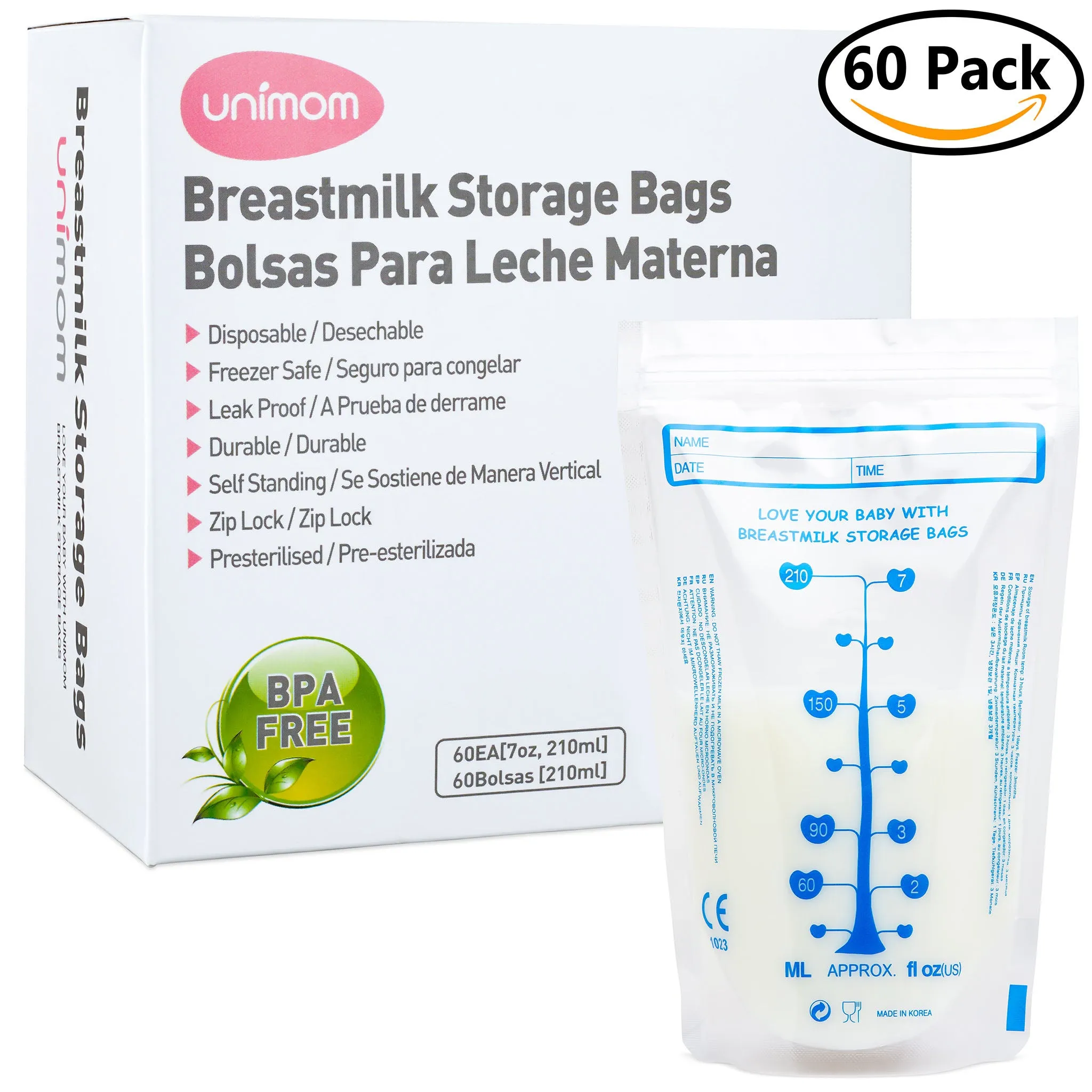 60 Standard Breast Milk Storage Bags