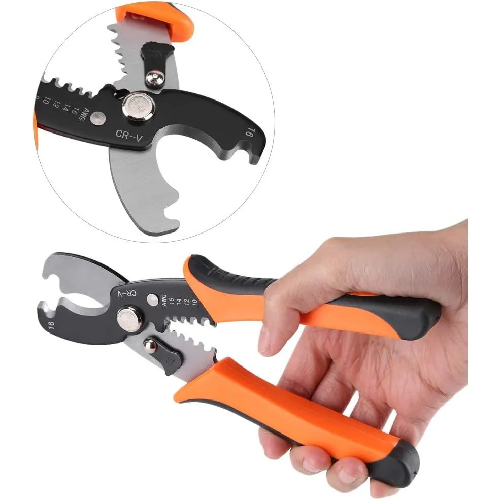 7" Cable Cutter Wire Stripper | 8-16 AWG