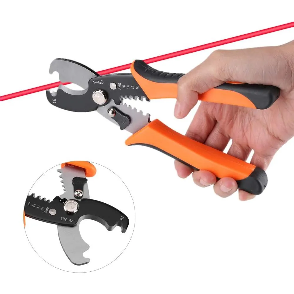 7" Cable Cutter Wire Stripper | 8-16 AWG