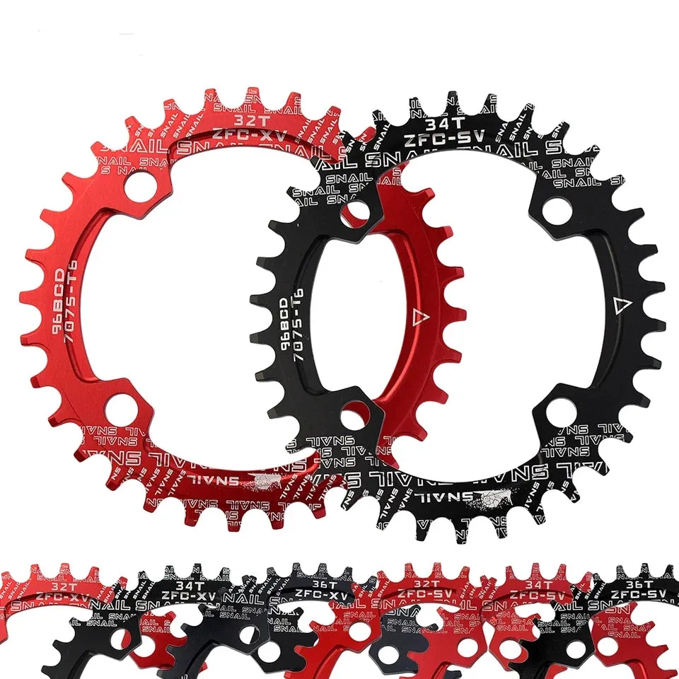 96bcd Oval | Round Narrow Wide Symmetric Chain Rings