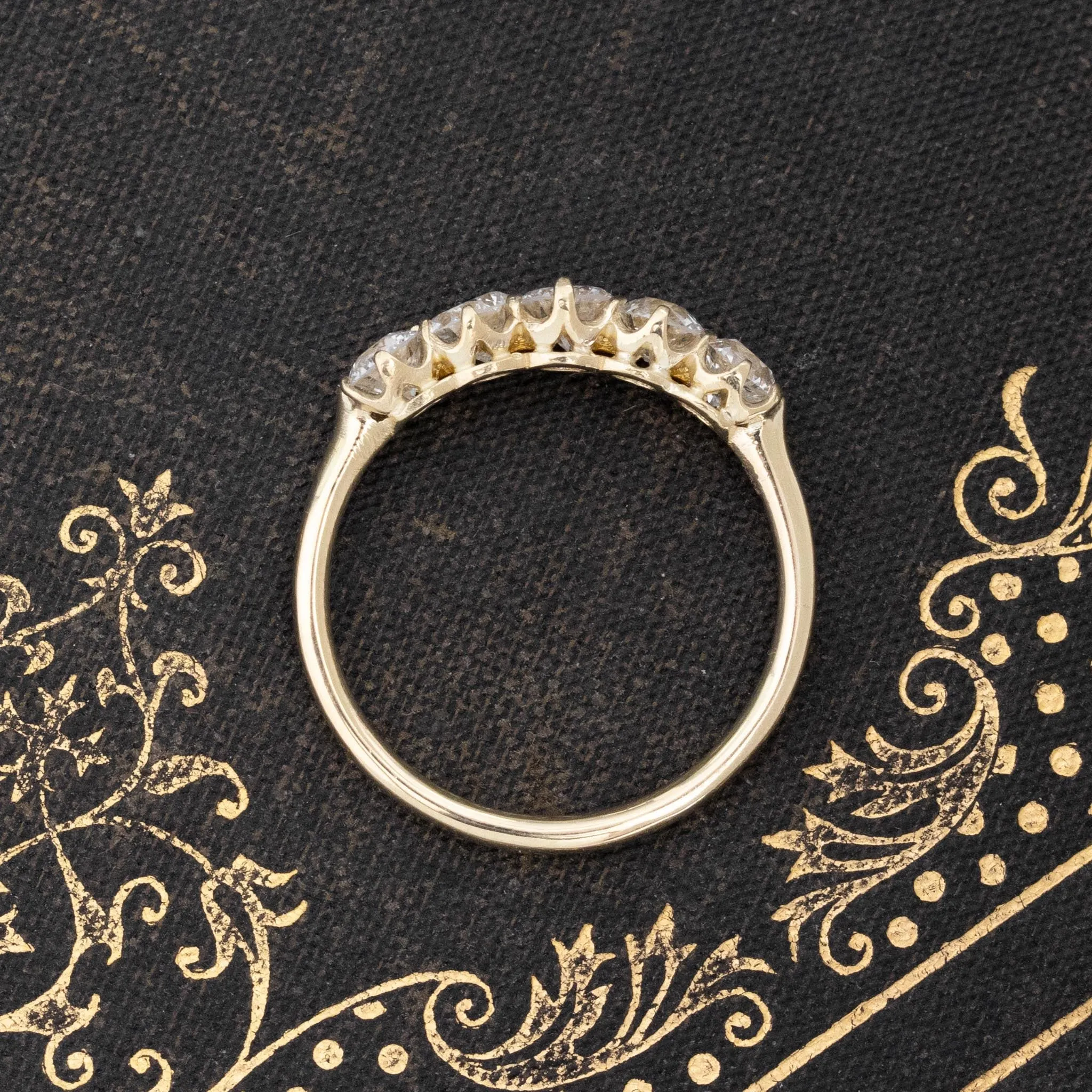 .97ctw Old European Cut Diamond 5-Stone Band