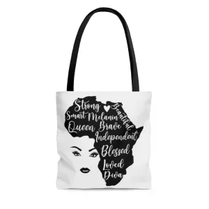 Africa - Black Woman Tote Bag