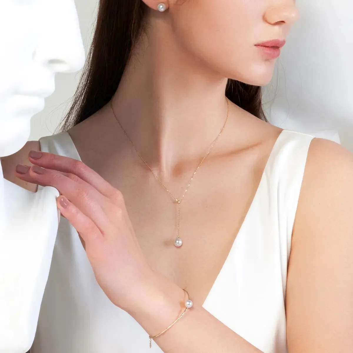 Akoya Pearl 18K Gold Elegant Necklace