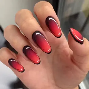 Almond cartoon black red print
