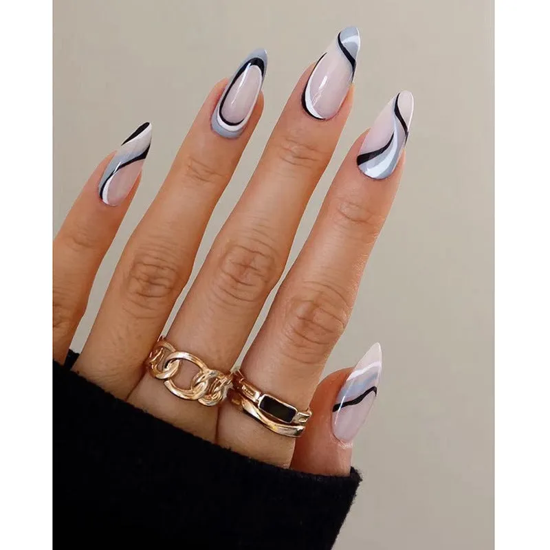 Almond Cool geometric lines